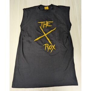 T Plus Muscle Tee LARGE Black The Rox 94 WAMX ROX Vintage USA single stitch hem